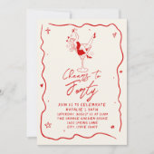 Retro hand getekende gejuich voor veertig 40e verj kaart (Voorkant)