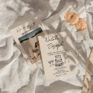 Retro Hand getrokken geschreven cake eigenzinnige  Kaart