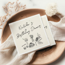 Retro Hand getrokken Leuke Verjaardag Quirky Diner