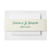 Retro Hand Written Green Modern Quirky Wedding Uitnodigingen Wikkel (Voorkant Voorbeeld)