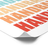 Retro Handball Vintage Gift Poster (Hoek)