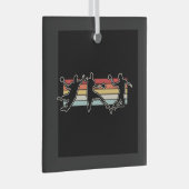 Retro  handbalspeler glas ornament (Voorkant Rechts)