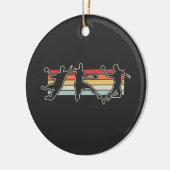 Retro  handbalspeler keramisch ornament (Links)