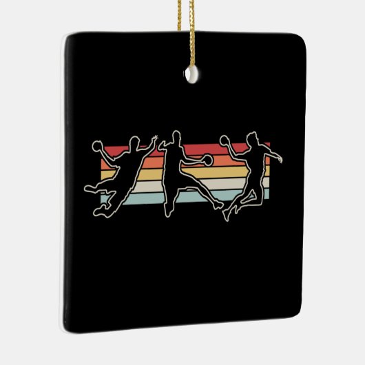 Retro  handbalspeler keramisch ornament (Rechts)