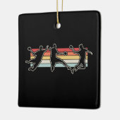 Retro  handbalspeler keramisch ornament (Links)