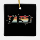 Retro  handbalspeler keramisch ornament (Voorkant)