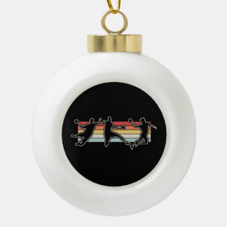 Retro  handbalspeler keramische bal ornament