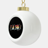 Retro  handbalspeler keramische bal ornament (Rechts)