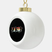 Retro  handbalspeler keramische bal ornament (Rechts)