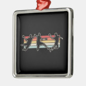 Retro  handbalspeler metalen ornament (Links)