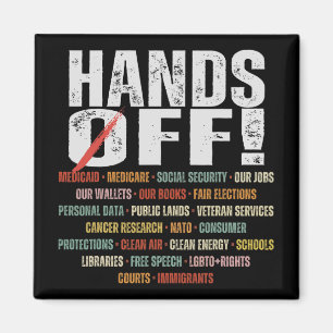 Retro Handen Uit Protest Public Lands Medicare Par Magneet
