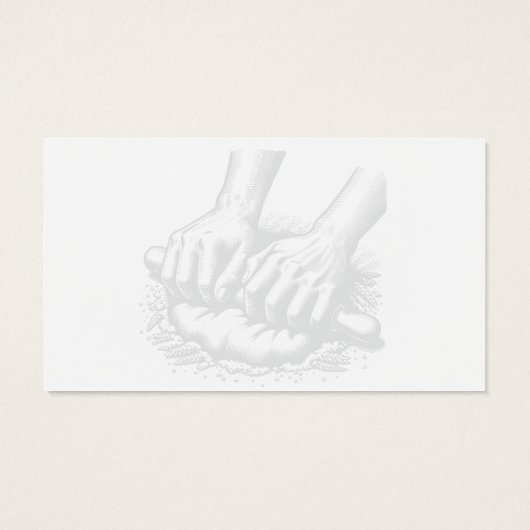 retro handgemaakte Sourdough bakkerij voor bakker Visitekaartje (Achterkant)