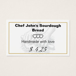 retro handgemaakte Sourdough bakkerij voor bakker Visitekaartje