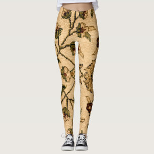 Retro Handgemaakte Traditionele Turkse Bloempatroo Leggings