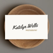 Retro handgeschreven Manuscript Typografie Visitekaartje