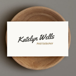 Retro  handgeschreven Manuscript Typografie Visitekaartje