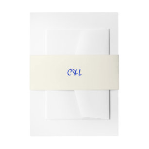 Retro Handgeschreven Whimsical Blauw Uitnodigingen Wikkel