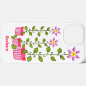Retro Handgetekende jaren 60 Girly Whimsical Flora Case-Mate iPhone Case (Achterkant (horizontaal))