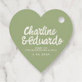 Retro Handlettering Groen  Bedankjes Labels (Achterkant)