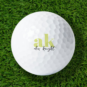Retro Handtekening Monogram Golfballen
