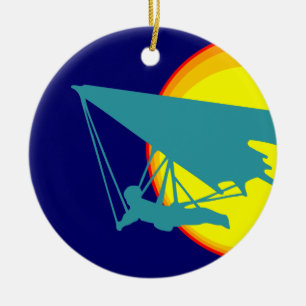 retro hang glider keramisch ornament