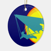 retro hang glider keramisch ornament (Links)