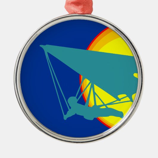 retro hang glider metalen ornament (Voorkant)