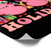 Retro Hap Pee Feestdagen Kerstmis Dialyse Verpleeg Poster (Hoek)