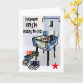 Retro Happy 60ste verjaardag Kaart (Gele Bloem)