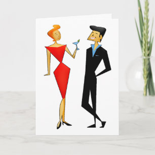 RETRO HAPPY BANTHDAY MARI CARTES FEMME