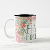 Retro Happy Birthday Coffee Mug (Gauche)