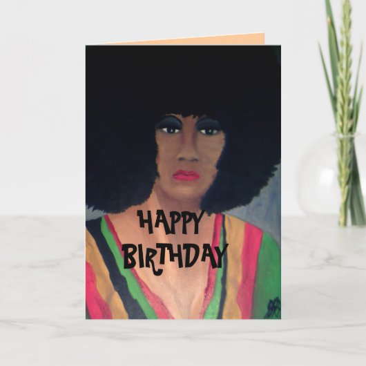 RETRO HAPPY BIRTHDAY-kaart Kaart (Voorkant)