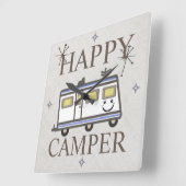 Retro Happy Camper Wall klok (Hoek)