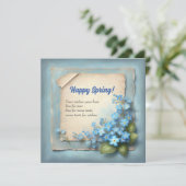 Retro Happy carte de printemps oubliez moi pas les (Debout devant)