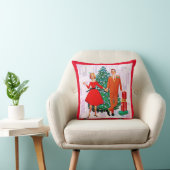 RETRO HAPPY CHRISTMAS COUPLE PILLOW KUSSEN (Stoel)