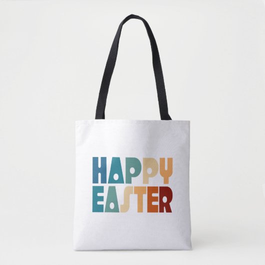 Retro Happy Easter Typografie | Tote bag (Voorkant)