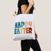 Retro Happy Easter Typografie | Tote bag (Dichtbij)