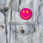Retro Happy Face Ronde Button 5,7 Cm (In situ)