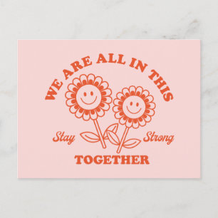 Retro Happy Flower Graphic Briefkaart