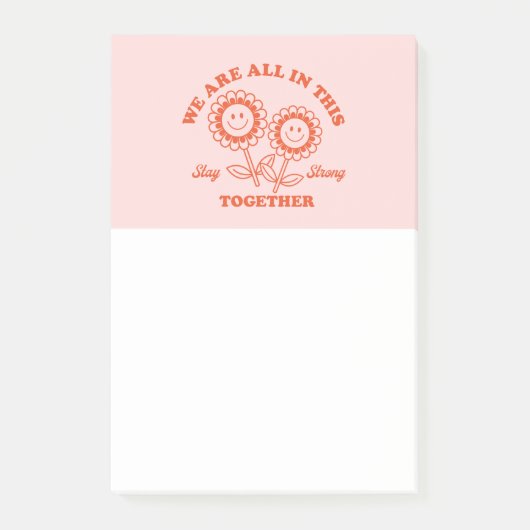 Retro Happy Flower Graphic Post-it® Notes (Voorkant)