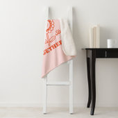 Retro Happy Flower Graphic Sherpa Deken (In situ)