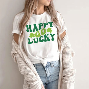 Retro Happy Go Lucky Shirt, St Patrick's Day T-shirt
