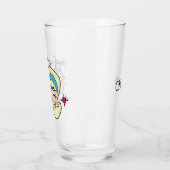 Retro Happy Hour Girl Glass Cup Glas (Links)