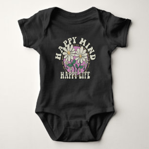 Retro Happy Mind Happy Life Romper