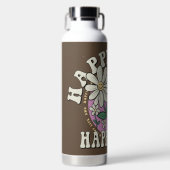 Retro Happy Mind Happy Life Waterfles (Voorkant)