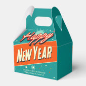 Retro Happy Nieuwjaar Bedankdoosjes (Achterkant)