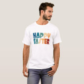 Retro Happy Pâques Typographie | T-shirt (Devant entier)