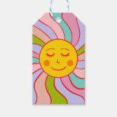 Retro happy sun cadeaulabel (Voorkant)