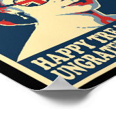 Retro Happy Tredendag 4e juli Britse Coloni Poster (Hoek)