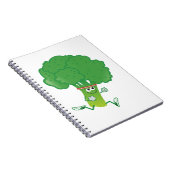 Retro Hardloopbroccoli Notitieboek (Rechterzijde)